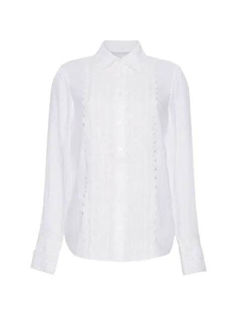 Cara Cara Ideal lace-detail shirt White 3117LACE