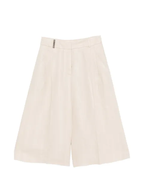 Peserico front-pleat shorts Neutrals A0409501920
