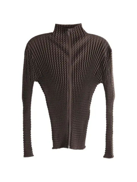 Issey Miyake Spongy-66 zip jacket Brown IM66KD787