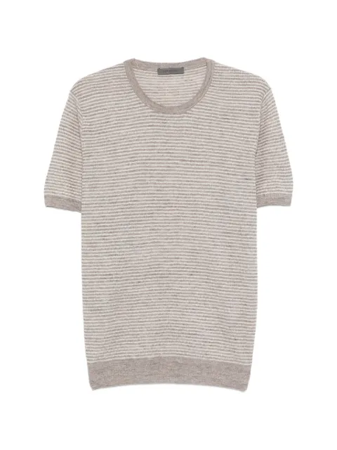Corneliani striped crew-neck T-shirt Neutrals 27M5682725172