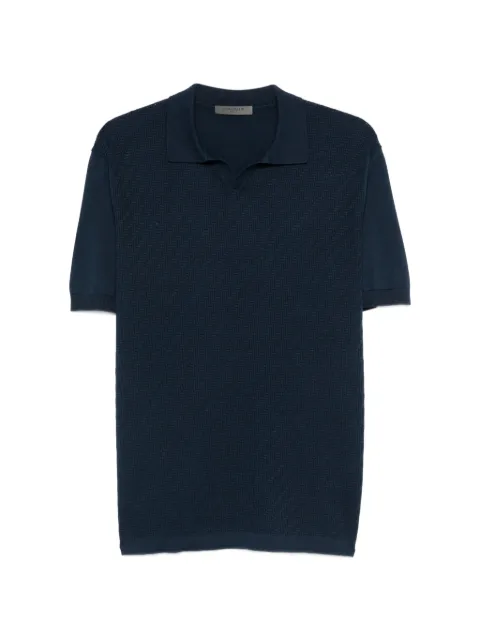 Corneliani textured polo shirt Blue 27M5042725115