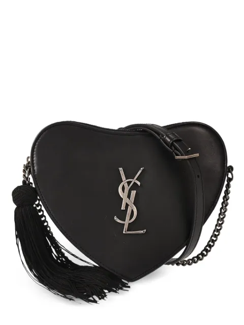 Saint Laurent Pre-Owned 2018 Love Heart leather shoulder bag Black 145909