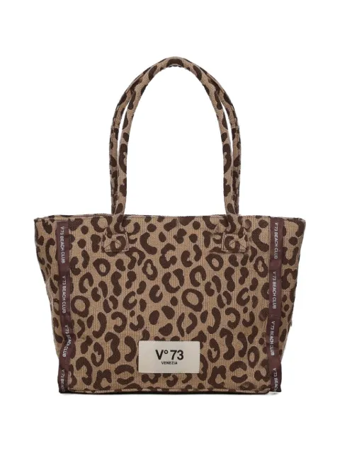 V°73 animal-print tote bag Neutrals 73BS9MV02MILENEBEIGEMORO