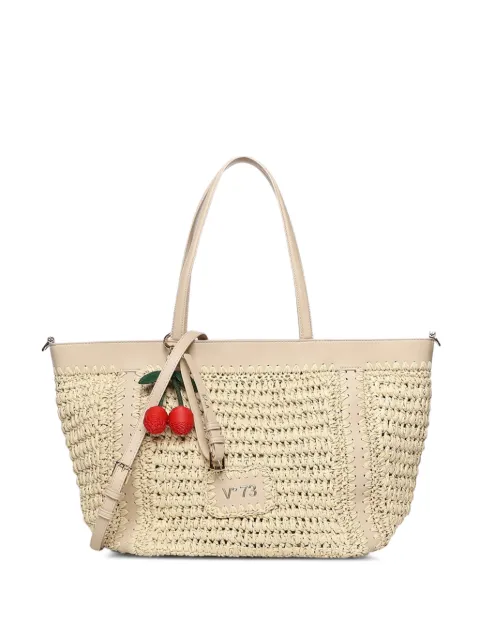 V°73 cherry embellishment shoulder bag Neutrals 73BS9M301ALISYAOFFWHITE