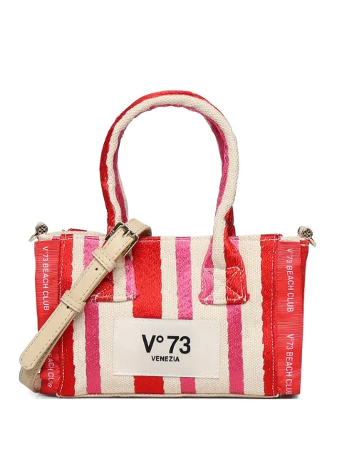 V°73 mini striped top-handle shoulder bag Red 73BS9MV03RILENEROSSOMULTICOLOR