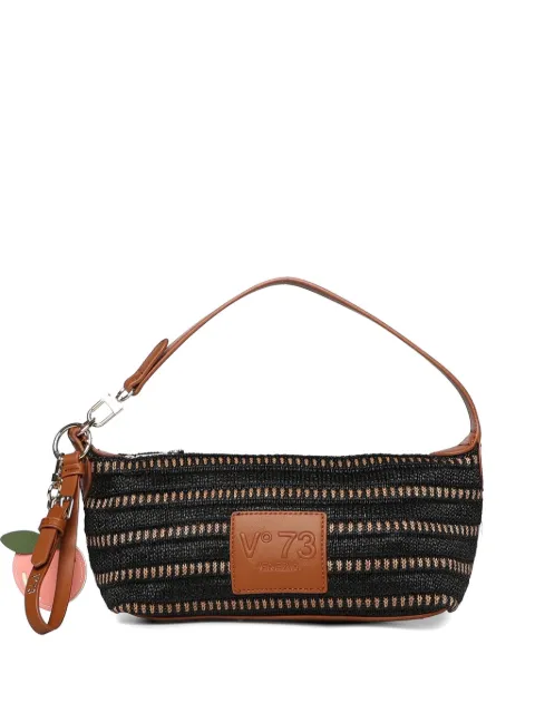 V°73 Venice striped shoulder bag Black 73BS9M803CASSIENEROCUOIO