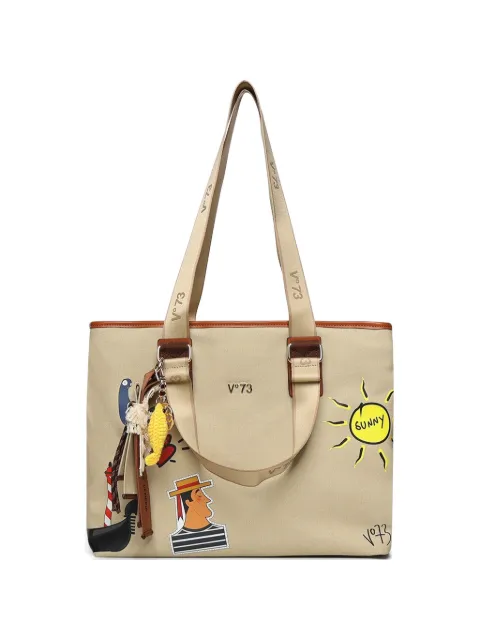 V°73 printed shoulder bag Neutrals 73BS9TZ01CTITABEIGECUOIO