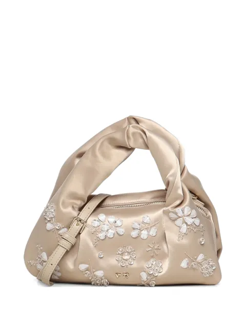 V°73 mini floral-embellished shoulder bag Neutrals 73BS9MZ01KAYLACHAMPAGNE