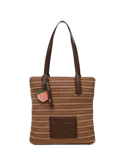 V°73 woven top handle shoulder bag Brown 73BS9M802CASSIENATURALEMORO