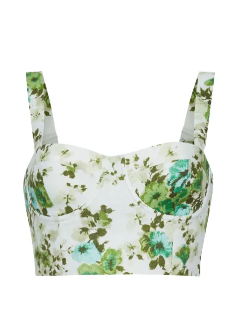 Cara Cara Claudine floral-print top White 363LWILM
