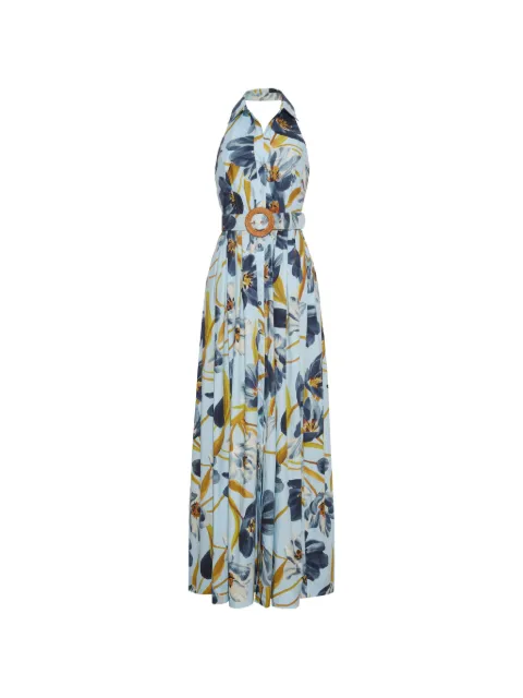 Cara Cara Quentin floral belted dress Blue 1495MBB