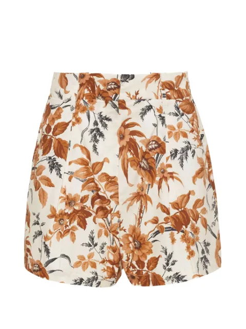 Cara Cara Palmer floral-print shorts Neutrals 230WINE