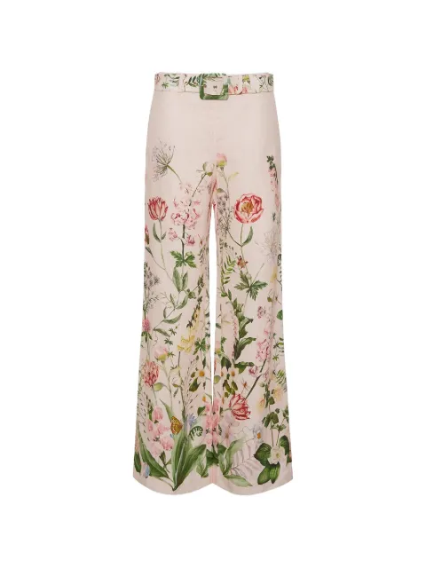 Cara Cara Mayflower floral-pattern trousers Pink 829LBLFP
