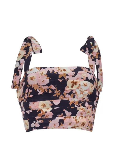 Cara Cara Daria floral-print tie-strap top Blue 3198SCWILN