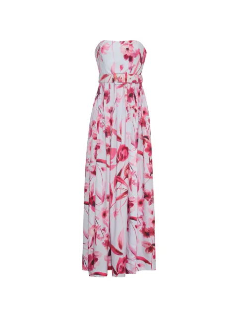 Cara Cara Greenfield belted maxi dress Blue 1189PSLB