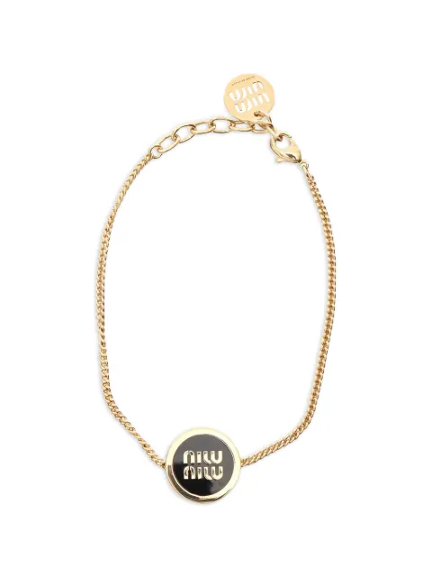 Miu Miu Pre-Owned 20s enamel plated bracelet Gold 1049579