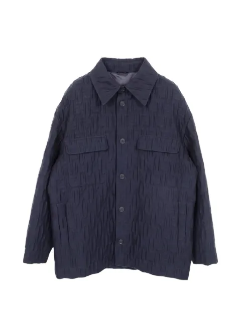Fendi Pre-Owned 2010s FF embossed shirt jacket Blue 1047382