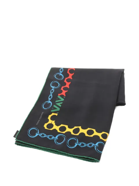 Hermès Pre-Owned 2010s Liste en Chaines scarf Black 1047472