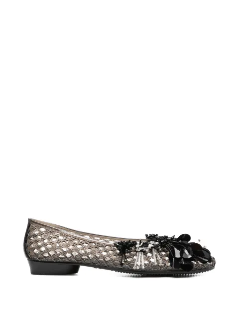 HEAVENLY JELLY floral embellished ballet flats Black HJ26PSALST01BK01