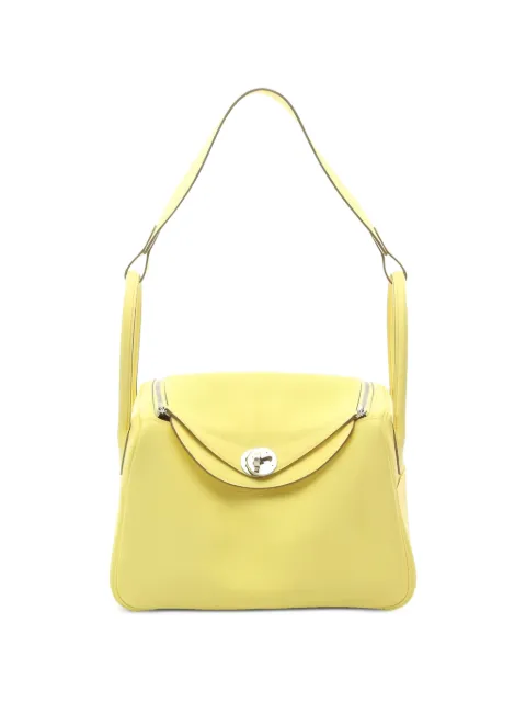 Hermès Pre-Owned 2023 Lindy 26 leather shoulder bag Yellow 1049225B
