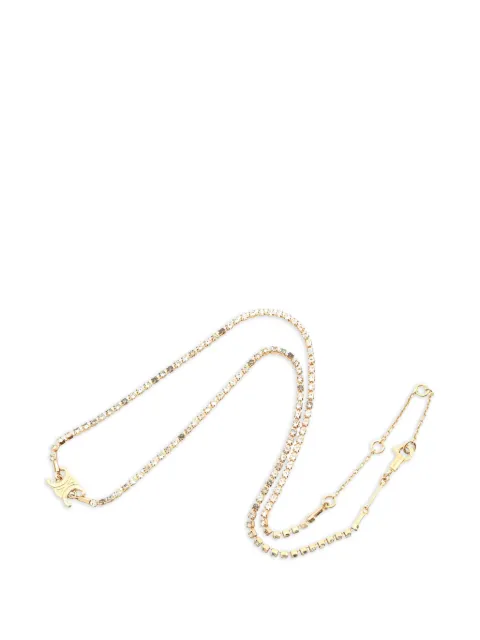 Celine Pre-Owned 2010s Triomphe Sparkle necklace Gold 1041360