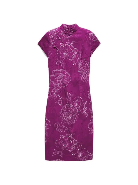 Shanghai Tang floral dress Purple Z2WRD062DP
