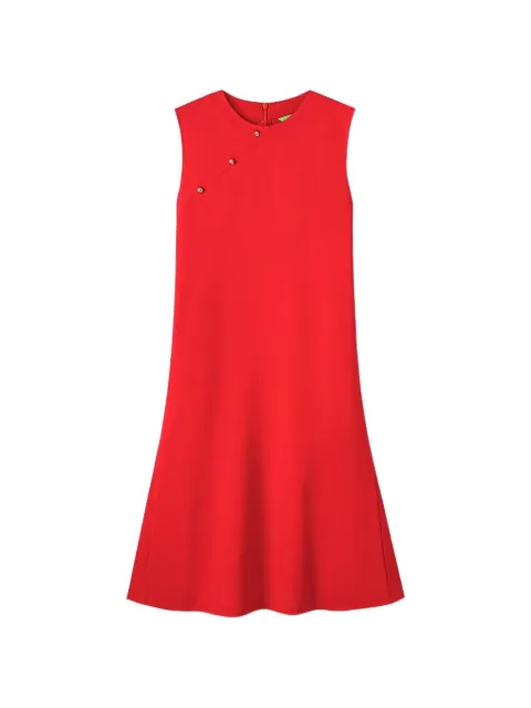 Shanghai Tang knot-button trapeze mini dress Red Z2WRD240DN