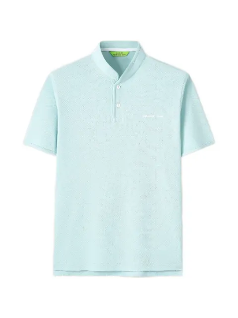 Shanghai Tang horse-motif mandarin polo shirt Blue Z3MRG229CM