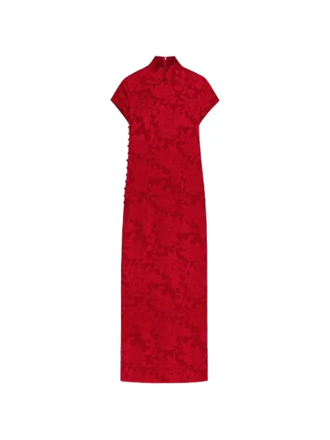 Shanghai Tang floral-print dress Red Z2WRD114DN