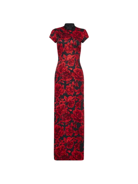 Shanghai Tang floral-print dress Red Y2WRD060AN