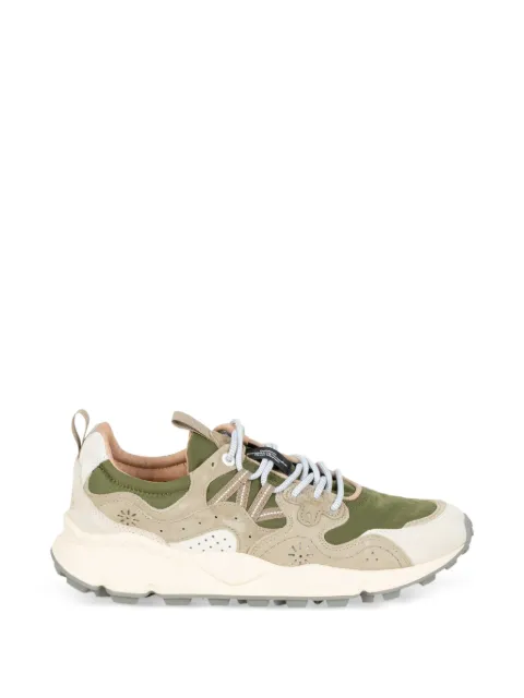 FLOWER MOUNTAIN Yamano 3 lace-up sneakers Green YAMANO3011N48