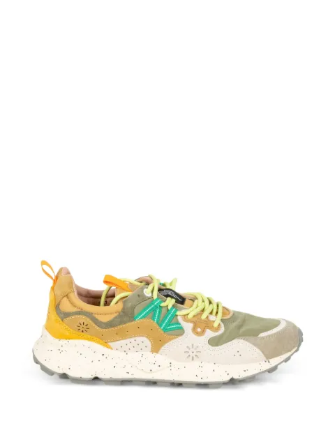 FLOWER MOUNTAIN Yamano 3 applique sneakers Yellow YAMANO3013B46