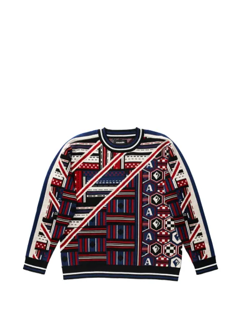 Ahluwalia Quadri knit sweater Red MAHLUKN005SS23YA01BL