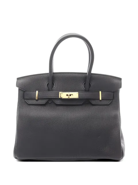 Hermès Pre-Owned 2022 Birkin 30 leather handbag Black 1049219U