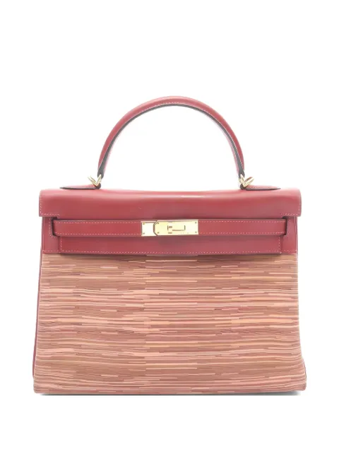 Hermès Pre-Owned 2001 Kelly32 vibrato veau chamonix tote bag Red 1049222EINSQUARE