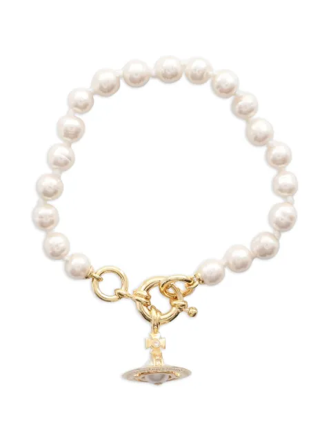 Vivienne Westwood Pre-Owned 2020s Aleksa pearl bracelet Gold 1049645