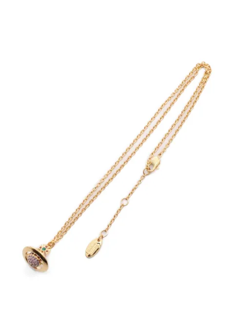 Vivienne Westwood Pre-Owned 2000s Kika Orb rhinestone necklace Gold 1049615