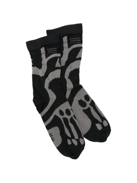 ROA patterned socks Black YBUW003YA03