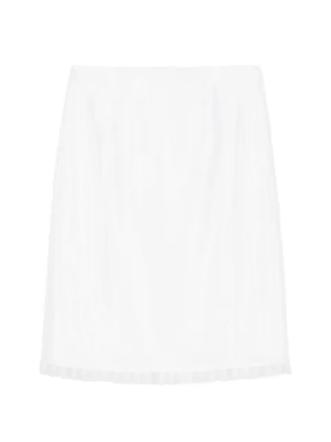 DUNST pleated midi skirt White UDSK6A206WT