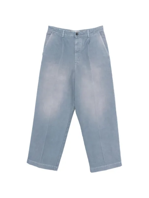Marni pleated button-fastening trousers Blue PUMU0327G0USCY63