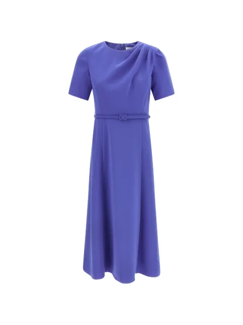 Carolina Herrera draped crewneck dress Blue R2611N529SFR474