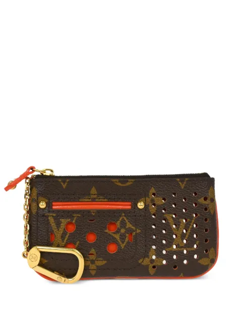 Louis Vuitton Pre-Owned 2008 Cles monogram perforated coin purse Brown 144838