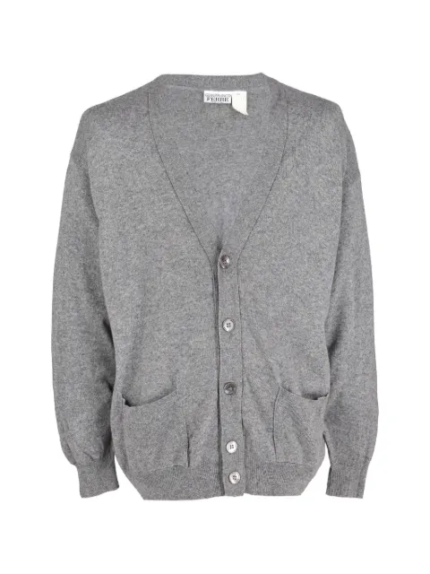 Gianfranco Ferré Pre-Owned fine-knit cardigan Grey W251107