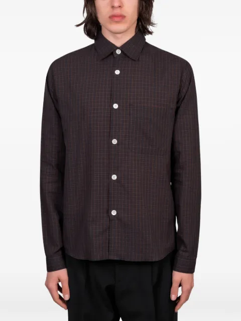 Another Aspect checked chest-pocket shirt Brown AS40JPNNBC