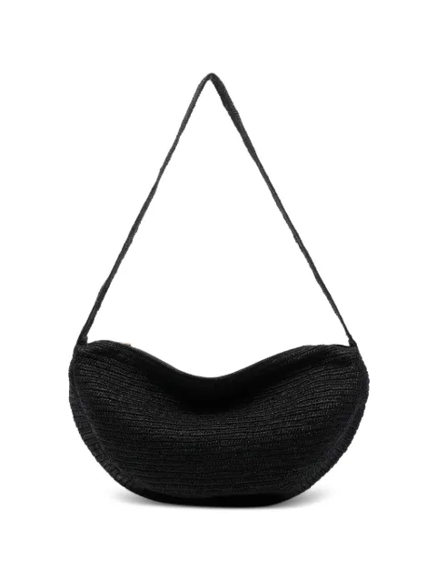 IBELIV Clip raffia shoulder bag Black CLIP