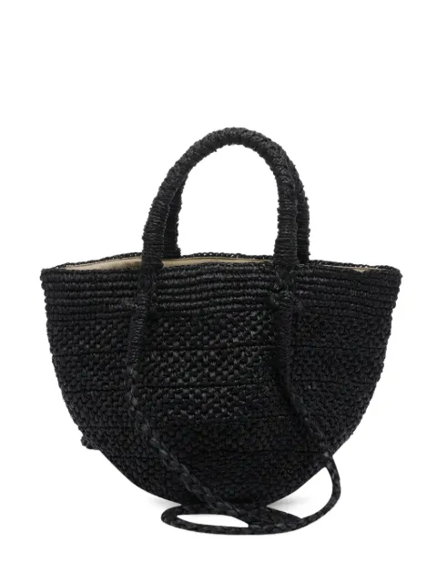IBELIV raffia tote bag Black ARONABLACK
