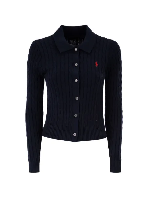 Polo Ralph Lauren embroidered cotton cardigan Blue 211971881501