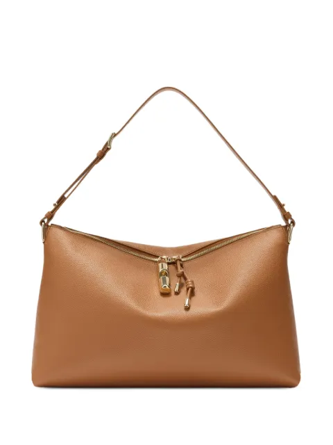 Furla Debby charm zip shoulder bag Brown WB02006BX33531007
