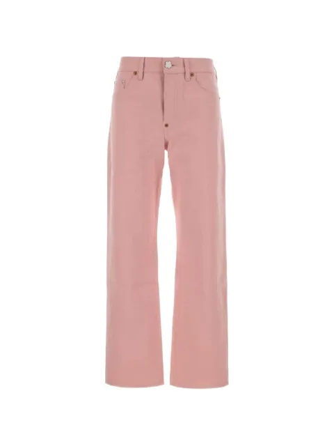Kenzo flower-button straight denim trousers Pink FG52DP2396M0