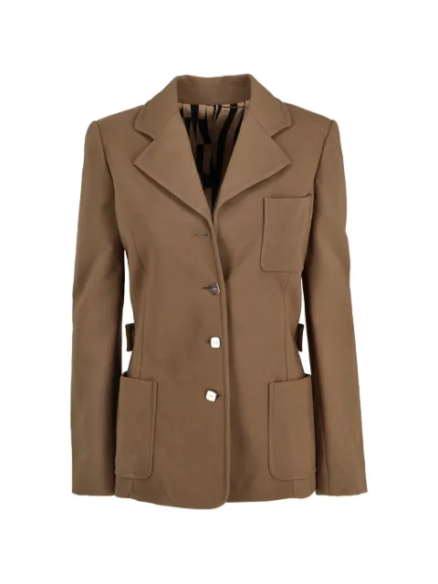 Fendi Pre-Owned single-breasted blazer Brown W251111605